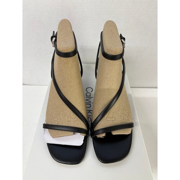 Calvin Klein Women's Black Iryna Kitten Heel Ankle Strap Sandal Stiletto Size 8M - Picture 5 of 6